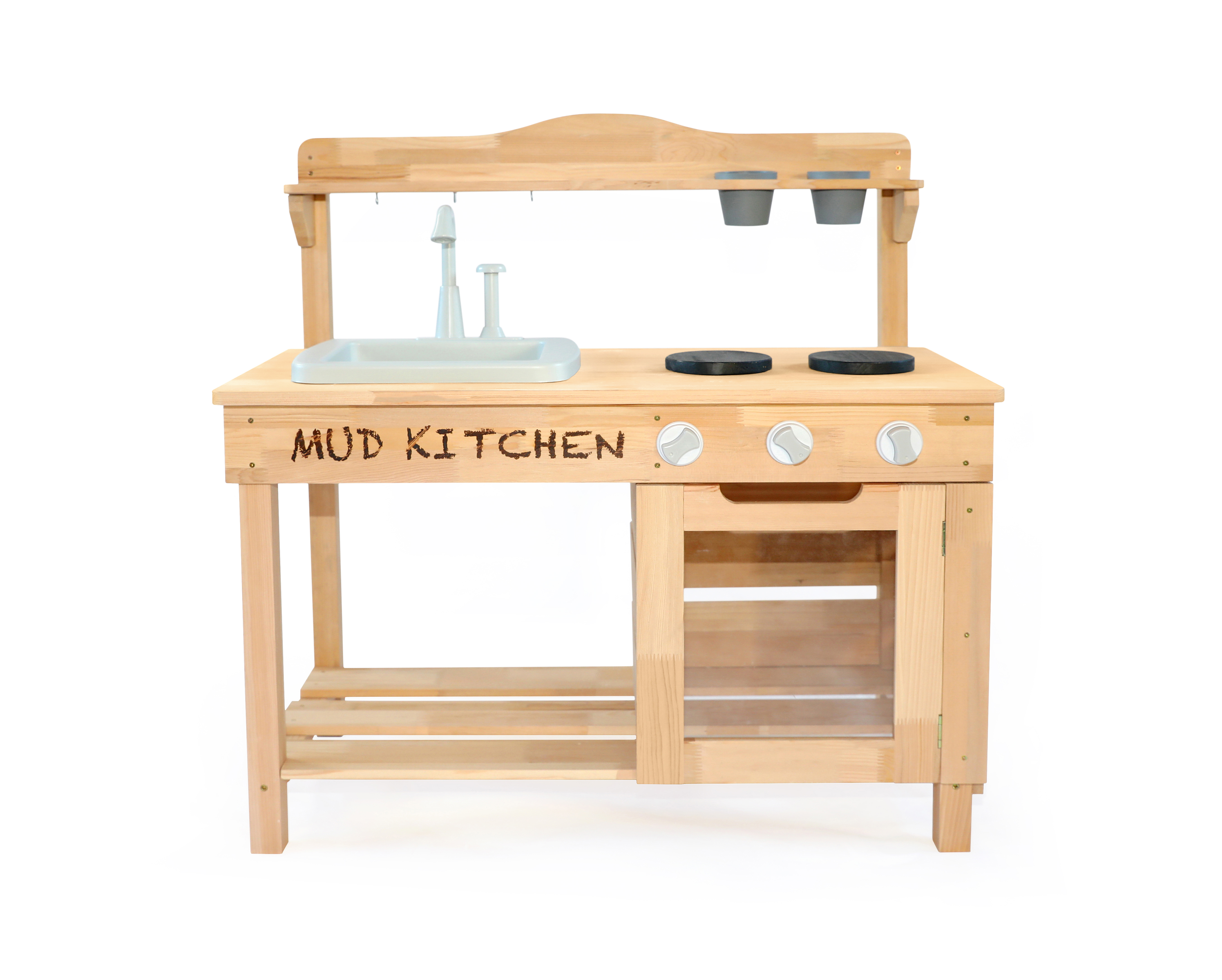 Outdoor Wooden Mud Kitchen with Water Pu
